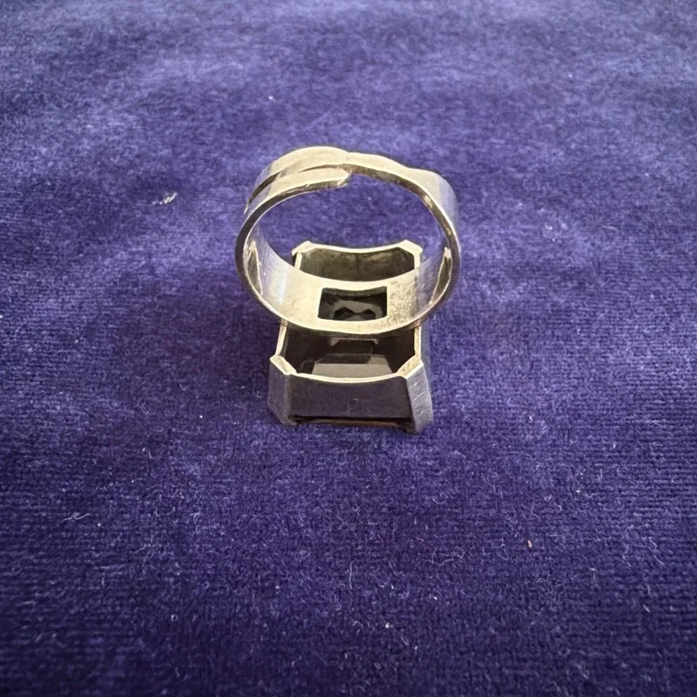 Sterling Silver Ring With A Smokey Quartz Stone Sz 6.5